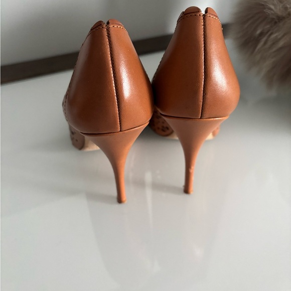 Kate Spade Tan Floral Cutout Heels - Picture 5 of 6